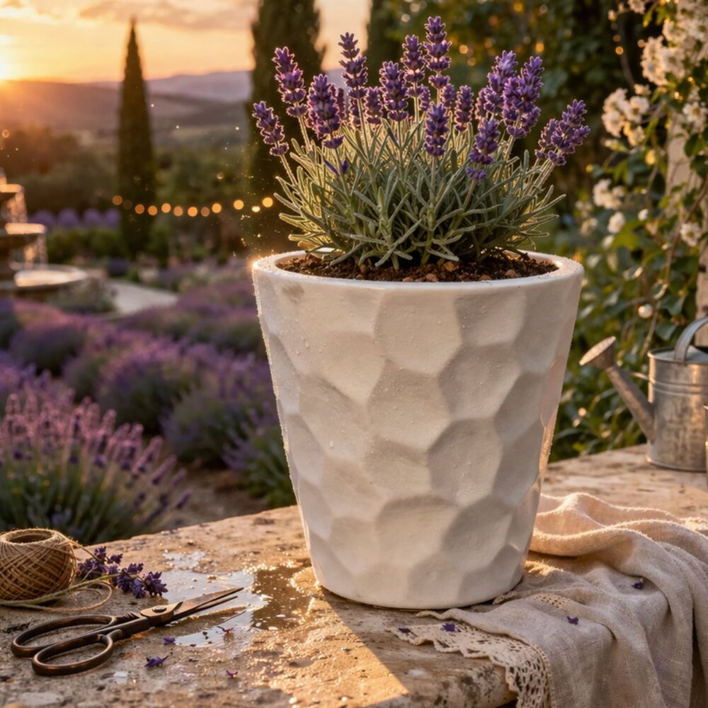 NWT Costa Farms Painted Terracotta Geometrical Design Flower Pot Planter Vase